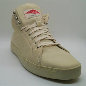 Rag & Bone High Top Cream Leather Sneaker